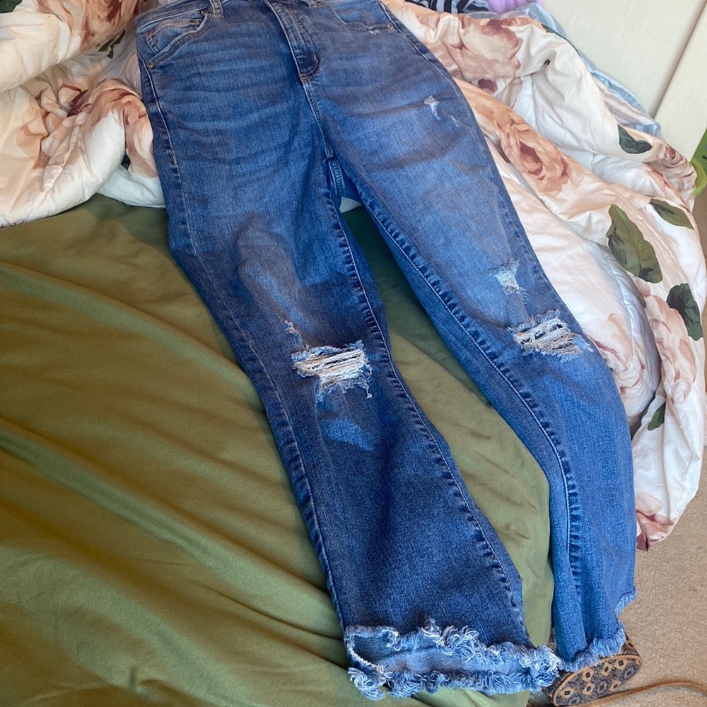 garage cropped ultra high rise jeans